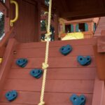 6.5 Jaguar Playcenter w/ Wood Roof, Treehouse Panels and Green DoubleWall Scoop Slide