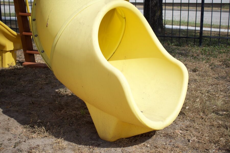 7.4 Jaguar Playcenter w/ BYB Tarp, 4x6 Monkey Bars, Loft, Yellow DoubleWall Scoop Slide and Yellow Spiral Slide