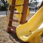 7.4 Jaguar Playcenter w/ BYB Tarp, 4x6 Monkey Bars, Loft, Yellow DoubleWall Scoop Slide and Yellow Spiral Slide