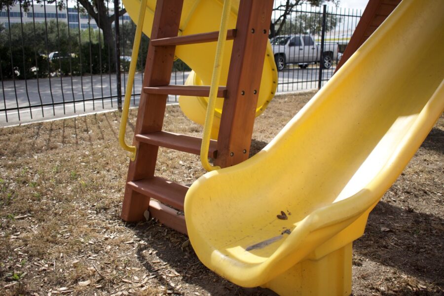 7.4 Jaguar Playcenter w/ BYB Tarp, 4x6 Monkey Bars, Loft, Yellow DoubleWall Scoop Slide and Yellow Spiral Slide