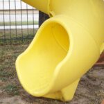 7.4 Jaguar Playcenter w/ BYB Tarp, 4x6 Monkey Bars, Loft, Yellow DoubleWall Scoop Slide and Yellow Spiral Slide