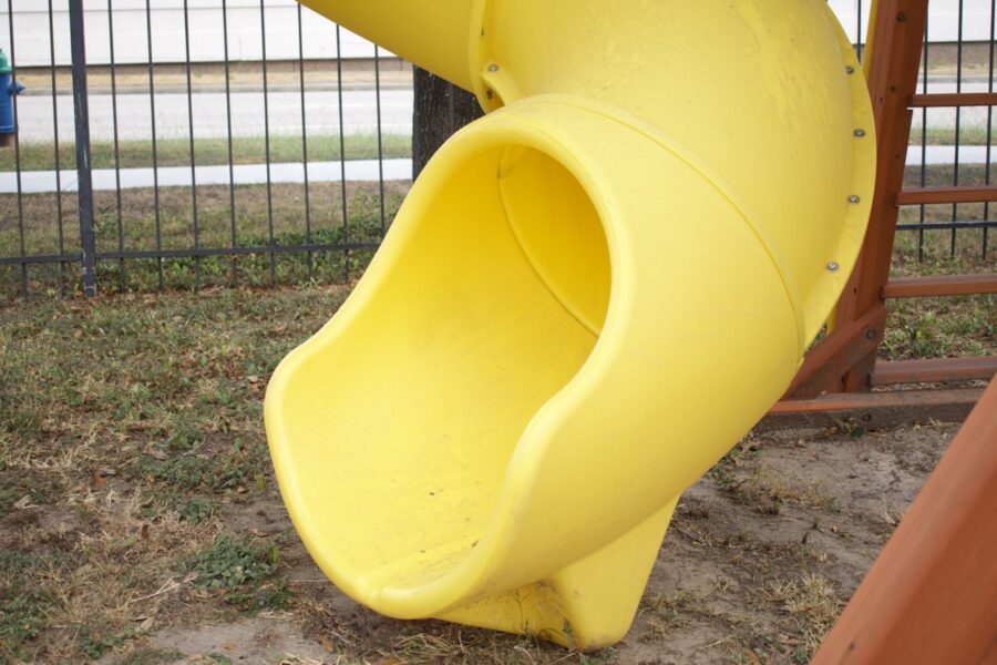 7.4 Jaguar Playcenter w/ BYB Tarp, 4x6 Monkey Bars, Loft, Yellow DoubleWall Scoop Slide and Yellow Spiral Slide