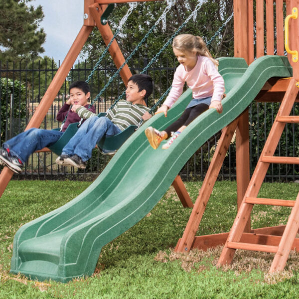 Orangutan Fort Swing Sets Tarp Roof Wave Slide Waveslideonorangutanfortswingset