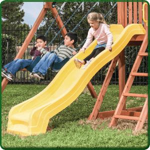 8′ Wave Slide on Orangutan Fort Swing Sets