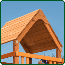 Toucan Fort Swing Sets: Wooden Roof | Picnic Table | Wave ...