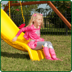 8′ Wave Slide DoubleWall Wave Slide on Toucan Fort Swing Set