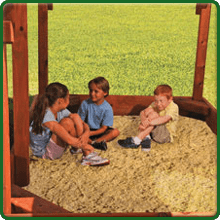 Sandbox on Orangutan Fort Swing Sets