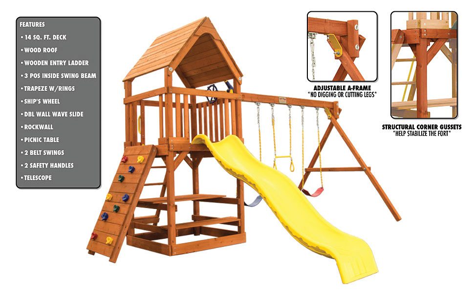 PLAYGROUND SWINGSET PARK PLAY HOUSE LONG SAFETY HANDLES W//3/" LAGS