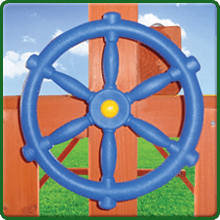 Ship's Wheel on Toucan Fort Swing Set