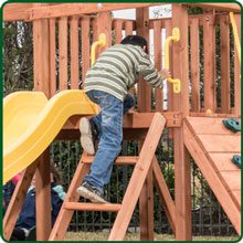 Wooden Entry Ladder on Orangutan Fort Swing Sets