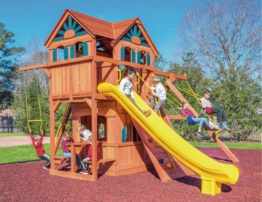 6.5 MegaDeck Fort w/Wood Roof, Treehouse Panels & Playhouse Panels