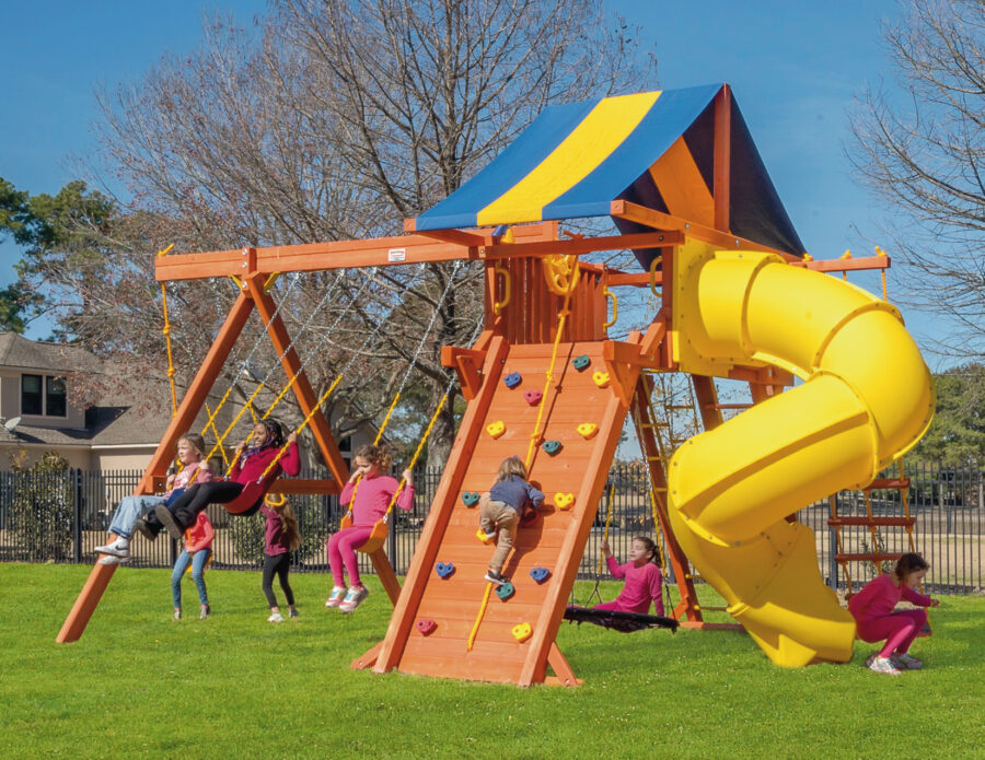 7.4 Jaguar Playcenter Config 2 with Tarp Roof & Spiral Slide
