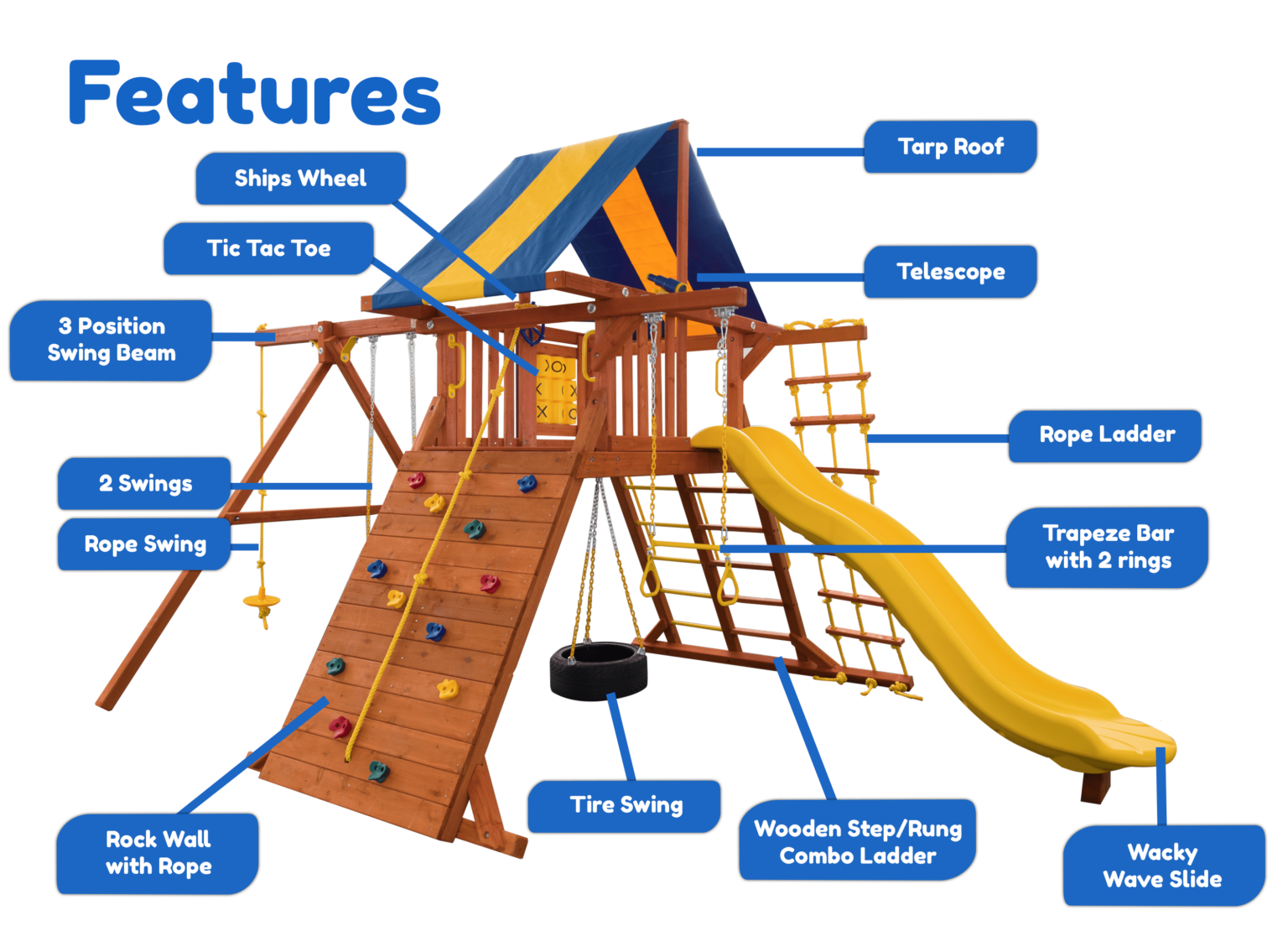 Parrot Island Playcenter XL BYB Tarp Scoop Slide