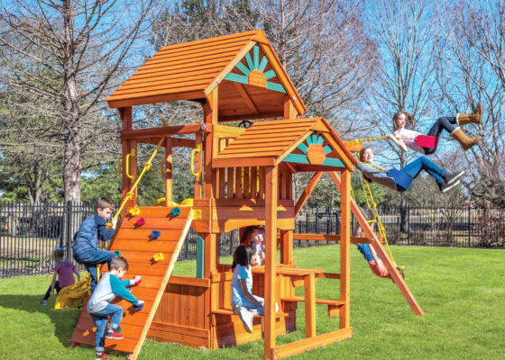 Parrot Island Fort w/ Wood Roof, Snack Bar, & Playhouse Panels