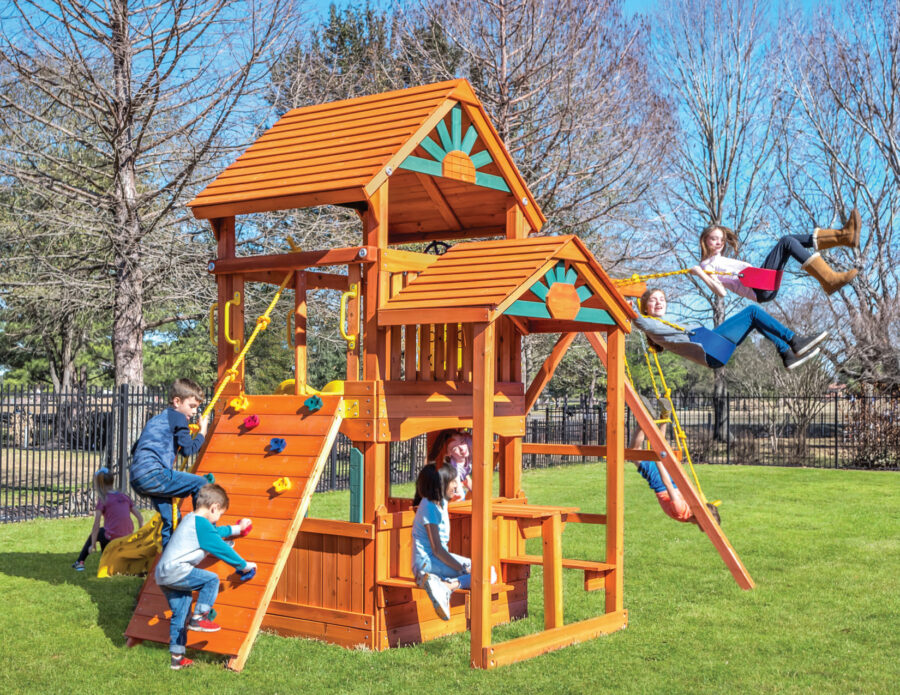 Parrot Island Fort w/ Wood Roof, Snack Bar, & Playhouse Panels