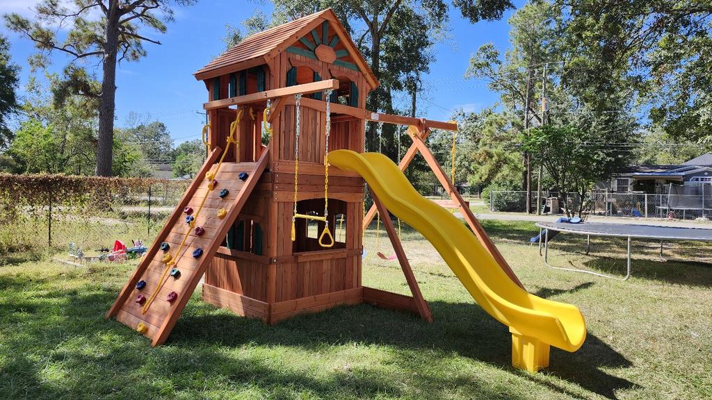 New Caney TX 2 Tree Frogs Swing Sets Install
